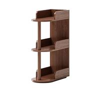 Estantería Esquinera De 3/4 Niveles, Estantería Curva Creativa, Estante De Almacenamiento De Libros De Madera, Adecuado for Oficina, Sala De Estar, Dormitorio(Color-2,49.5x24x73cm)