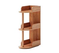 Estantería Esquinera De 3/4 Niveles, Estantería Curva Creativa, Estante De Almacenamiento De Libros De Madera, Adecuado for Oficina, Sala De Estar, Dormitorio(Color-3,49.5x24x73cm)