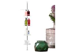 Estantería esquinera de ducha - 120 cm estante de baño de acero inoxidable, torre de almacenamiento de pie, organizador de múltiples niveles, soporte de baño para la ducha interior, apartamento, hogar