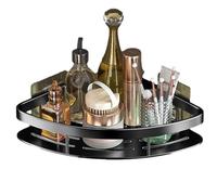 Estantería esquinera de ducha de aluminio, 25,4 x 25,4 x 7,6 cm, sin dejar rastros, sin dejar rastro, estante de esquina para ducha, organizador de baño para artículos de tocador, champú, jabón