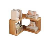 Estantería esquinera de madera, estante de pared que ahorra espacio con 3 estantes, diseño original elegante para sala de estar/dormitorio, 15.7 x 15.7 x 13.4 pulgadas