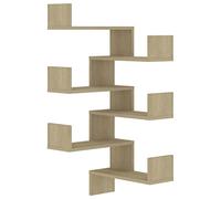 Estantería esquinera de pared (2 unidades, 40 x 40 x 50 cm), diseño de madera