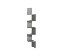 VASAGLE Estantería de Esquina en Pared, 5 Niveles, 20 x 20 x 126 cm | Estantería Libros, para Dormitorio, Sala de Estar, Gris Cemento, Colección CUSTOS LBC072G49
