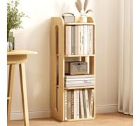 Estantería esquinera, moderna unidad de almacenamiento de madera, soporte estrecho para plantas para sala de estar, oficina en casa, cocina, organizador de baño