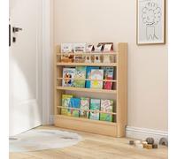 Estantería estrecha de madera maciza,Libros Organizadores De Almacenamiento Detrás De La Puerta,Librería Vertical Delgada,para ahorrar espacio, para dormitorio, sala de estar y oficina 90×10×89cm