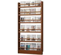Estantería estrecha detrás de la puerta, estantería ultrafina multicapa de bambú, gran capacidad de almacenamiento, adecuada para dormitorio, estudio, habitación infantil, sala de estar 6tier 50cm