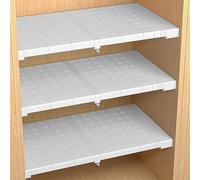 Estantería Extensible Ajustable para Armario, Separador telescópico sin Taladro, Organizador de Ropa y Zapatero para Cocina y baño (Larghezza 42cm,Lunghezza 31-42 cm)