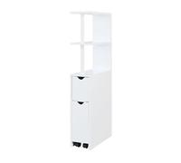 Estantería fadeskimma con cajones aglomerado 113x19x45cm blanco [en.casa]