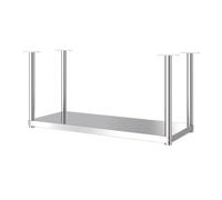 Estantería flotante de acero inoxidable para almacenamiento de cocina, estante montado en la pared para restaurante, bar, almacén, plata, 100 x 30 x 115 cm ()