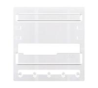 Estantería flotante para mesita de noche - Estantería de pared adhesiva, rejilla de ahorro espacial, bandeja organizador decorativo con ganchos cables, clip | 9,45 x 9,06 x 2 in puerta de