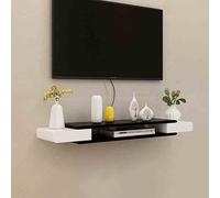 Estantería flotante para TV, mueble para montaje en pared, consola larga con puertas de almacenamiento, moderna mesa flotante para TV, centro de entretenimiento multimedia con gestión de cables