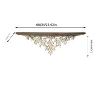 Estantería Flotante Vintage de Montaje en Pared para Sala, B&B, Estante Decorativo de Madera con Soporte