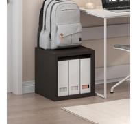 Estantería Furinno Cubicle, apilable, organizadora de Almacenamiento en Forma de Cubo con Parte Trasera Abierta, Extra Gruesa, 40x40x37cm, para Sala de Estar, Oficina en casa, Roble Oscuro Negro.