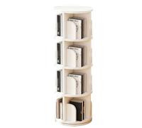 Estantería giratoria ajustable de 2/3/4/5 niveles para niños y adultos, dormitorio, sala de estar, sala de estudio, diseño moderno (color: blanco, tamaño: 39 x 131 cm)