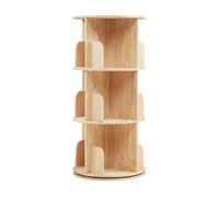 Estantería giratoria chasek 3 niveles pino 95x44 cm natural [en.casa]