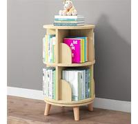 Estantería giratoria con 2 niveles y patas, estantería giratoria de 360 grados para almacenamiento en el hogar y la oficina