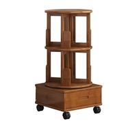 Estantería Giratoria Con Ruedas, Organizador Con Rotación De 360°, Estante Esquinero Con Cajones, Ideal Para Dormitorios Y Salas De Estar(Brown)