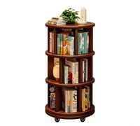 Estantería Giratoria De 2/3/4/5/6 Niveles, Torre Librera Esquinera Giratoria De 360°, Estantería Alta Y Estrecha, Librería Giratoria Compacta, Estante De Almacenamiento De Madera,3 Tier