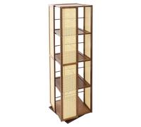 Estantería giratoria de 34,5 x 34,5 x 123 cm, estantería de 360 grados, estantería giratoria de 4 pisos, para salón, comedor, cocina, cafés