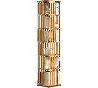 Estantería giratoria de 360°, estante de almacenamiento multifuncional de 5/6 niveles, soporte para libros que ahorra espacio para oficina en casa y sala de estar, elegante organizador de exhibición