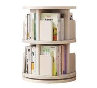Estantería giratoria de 360° - Estantería alta independiente de 2/3/4/5 niveles, estante de exhibición de almacenamiento de libros blanco, perfecto para decoración del hogar y la oficina (tamaño: 40 x