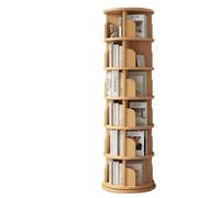 Estantería giratoria de 360°, estantería de pie de 3/4/5 niveles, estante de esquina que ahorra espacio para dormitorio, sala de estar, estudio, estante de almacenamiento de madera natural