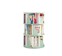 Estantería giratoria de 360 grados para libros de fotos de bebés para niños, estantería simple para espacios pequeños, color verde claro, 40 x 98 cm