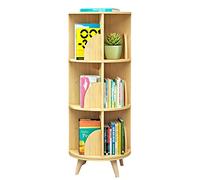 Estantería giratoria de 360° para niños, con ilustración, organizador de libros en esquina, estantería para el hogar, oficina, gabinete, solución de almacenamiento, diseño elegante que ahorra espacio