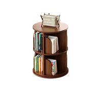 Estantería giratoria de 360° para niños, estante de almacenamiento de exhibición independiente de madera, ajustable, para dormitorio, sala de estar y oficina, elegante decoración del hogar