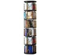Estantería giratoria de 360°, torre giratoria apilable de 4/5/6 niveles para dormitorio, sala de estudio, sala de estar, exhibición ideal para ahorrar espacio para libros y decoración
