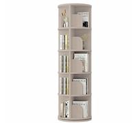 Estantería giratoria de 4/5 niveles, organizador del hogar, estantes de exhibición para sala de estar, estabilidad de carga, seguridad y durabilidad, ideal para varias ocasiones, color caqui (162 x 46