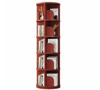 Estantería giratoria de 5 niveles para el hogar, sala de estar, estantes de exhibición de libros con estabilidad de carga, seguridad y durabilidad, adecuada para muchas ocasiones, color teca, 162 x 46