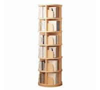 Estantería giratoria de madera maciza para oficina en casa, estantería giratoria de 360° con estante giratorio de 2/3/4/5/6 niveles (tamaño: 46 x 191 cm)