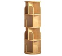 Estantería giratoria de Madera Maciza Sencilla estantería de Suelo Cantos pulidos Lisos Soporte de Carga Estable Seguro y Duradero(128 * 44cm)