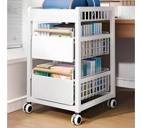 Estantería giratoria de metal, diseño giratorio de 360 grados para ahorrar espacio de almacenamiento en salas de estudio, salas de estar y oficinas