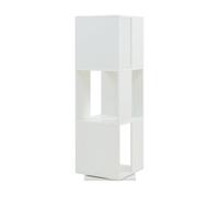 [en.casa] Estantería Giratoria Fjelmarirg de 3 Niveles Compartimentos Semiabiertos Librería para Niños Mueble de Salón Estilo Moderno Estantería de Pie Multiusos Versátil MDF 109 x 34 x 34 cm - Blanco