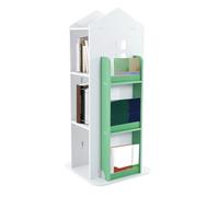 Estantería giratoria para niños, forma de casa, 4 niveles, giratoria 360° | Rotating Bookshelf Bookcase Juguetes Estantería Archivador Estantería 220,46 lbs Capacidad de Carga Habitación Infantil o
