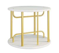 Estantería giratoria, pequeña estantería de pie, estante de almacenamiento de madera maciza de lujo ligero, exhibición creativa para el hogar u oficina