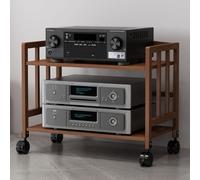 Estantería Hi-Fi 2 de 5 niveles de madera ajustable para el hogar/oficina/teatro Diseño moderno alto y mueble altura 53 cm ancho 50 cm