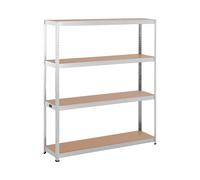 Estantería industrial - 160 x 40 x 180 cm - 4 x 150 kg - Gris | MSW