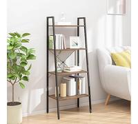 Estantería industrial de 4 niveles y soporte para plantas, unidad de almacenamiento versátil para sala de estar, dormitorio, cocina y oficina, diseño elegante perfecto para decoración y organización