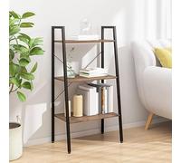 Estantería industrial y soporte para plantas - Unidad de almacenamiento versátil de 4 niveles para sala de estar, dormitorio, cocina y oficina - elegante diseño negro para decoración y organización