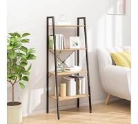 Estantería industrial y soporte para plantas - Unidad de almacenamiento versátil de 4 niveles para sala de estar, dormitorio, cocina y oficina - elegante diseño negro para decoración y organización