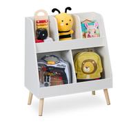 Estantería infantil Librería infantil Mueble niños Organizador juguetes blanco