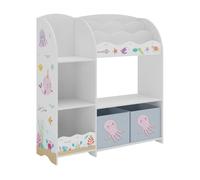Estantería infantil lysekil 100x93x30 cm - motivo de océano [en.casa]