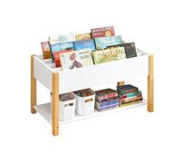 SoBuy KMB35-W Estantería Infantil Multifuncional Organizador de Juguetes y Libros de 2 estantes 85 x 42 x 45 cm ES