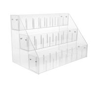 Estantería Infantil Portátil de 3 Niveles en Plástico Transparente | Diseño Frontal de Baja Altura, Bordes Redondeados y Seguro para Manos Pequeñas, para Guardado Ordenado