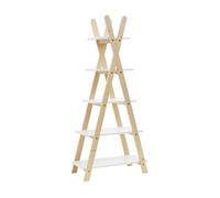 [en.casa] Estantería Infantil Vanlilu de 5 Niveles en Diferentes Tamaños Librería Mueble e Salón Estilo Moderno Estantería de Pie Multiusos Versátil Pino - Natural Blanco