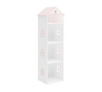 Estantería infantil vipsali en forma de casa mdf 140x40x35cm - blanco / rosa [en.casa] 140 cm