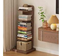 Estantería invisible de madera maciza de 5/9 niveles estanterias para libros,estanteria libreria,estantería de escalera alta,para espacios pequeños,sala de estar,dormitorio y oficina(Walnut,5Tier)